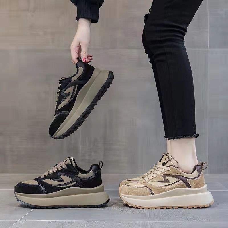 Dad's shoes 2025 autumn and winter new style super popular student slimming sports and leisure shoes single shoe