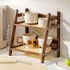 Cup Storage Rack Imitation Rattan Cup Rack Double-layer Desktop Miscellaneous Water Cup Storage Rack Dormitory Kitchen Organizing Rack