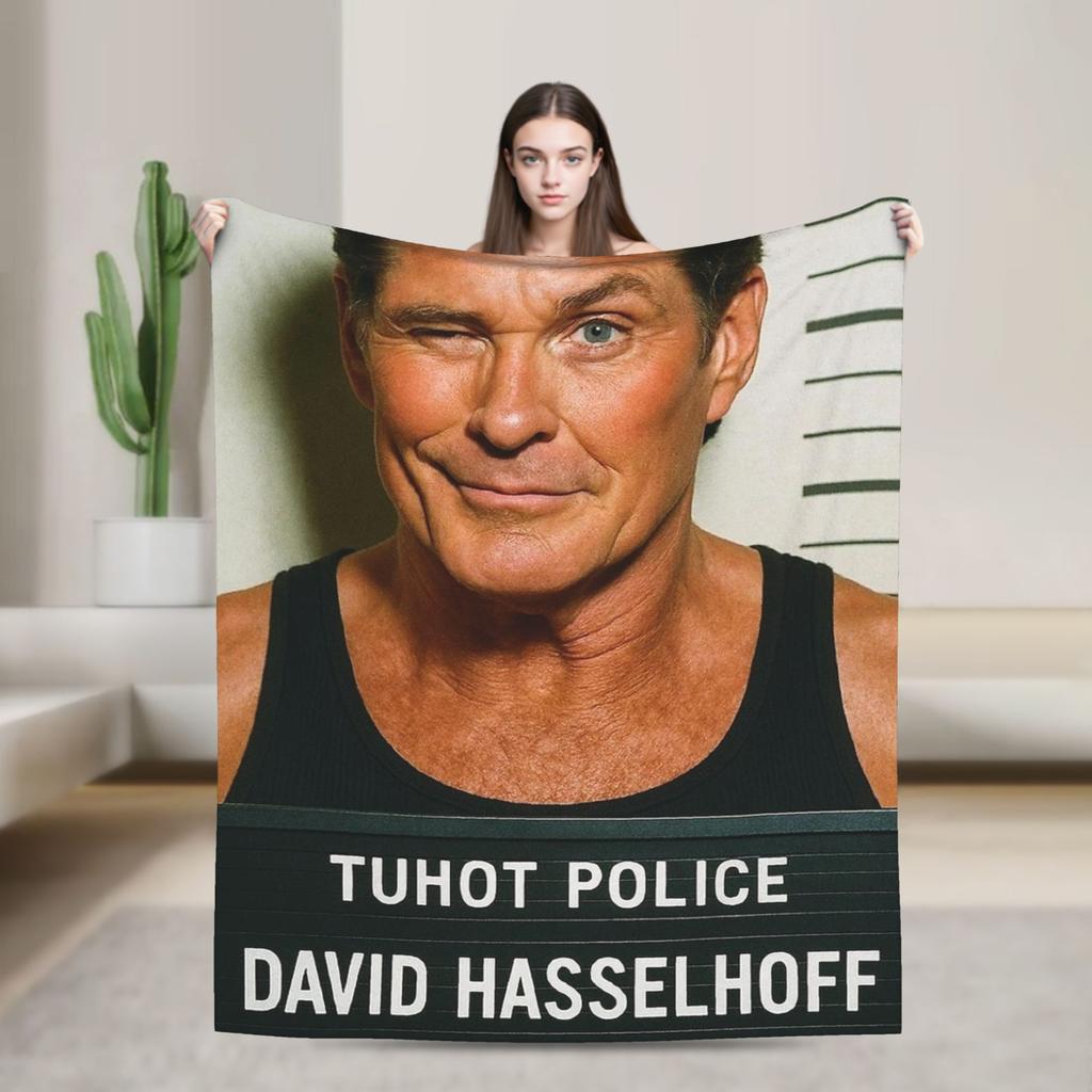 david hasselhoff the hof Blanket Quality Super Soft  Bedding Throws Winter Airplane Travel Bedroom Fluffy Bedspread