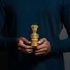 Ashoka Pillar Sculpture - 5 Inch, Gold Finish - Handmade Indian Heritage Art