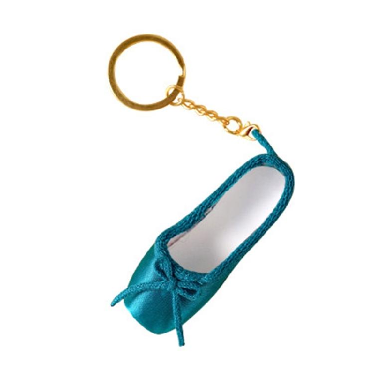 Cute Satin Ballet Shoe Keychain Handcrafted Pointe Shoe Charm Bag Pendant