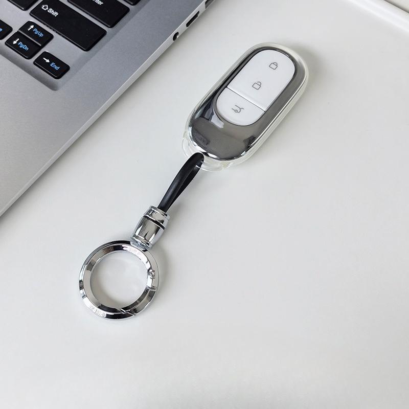 Transparent Car Key Fob Cover Tpu Protector Case For Leapmotor T03 S01 C11 C01  Keyless Entry Smart Bag Keychain