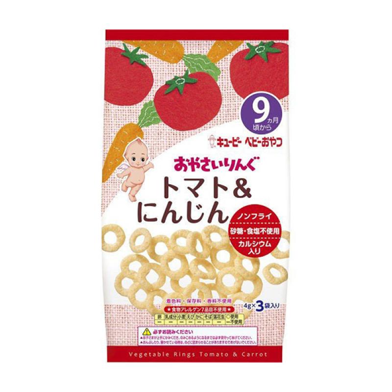 Kewpie Baby Food Vegetable Ring Tomato & Carrot (S-5) 4gx3 Bags