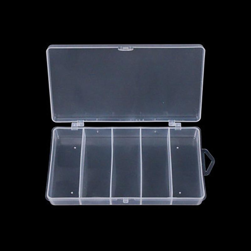 5 Compartments Fishing Tackle Box Storage Case Fly Fishing Lure Spoon Hook Bait Case Boxes Fishing Accessories Tools