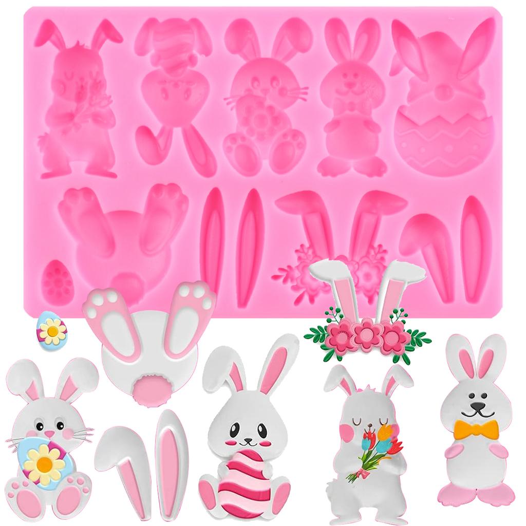 Velikonoční králík Mrkev Silikonové formy Bunny Fondant Forma na čokoládu Pomůcky na zdobení dortů Formy na mýdlo z polymerové hmoty Pryskyřice
