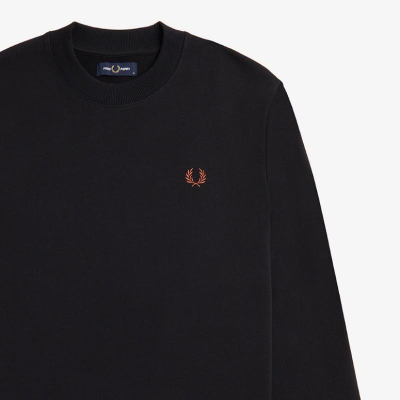 Fred Perry [baseline] Crewneck Sweatshirt   Black Afpm2437535 X56