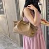 Large-capacity retro Demellier tote bag, fashionable pleated wing bag, shoulder bag, casual commuting style bag