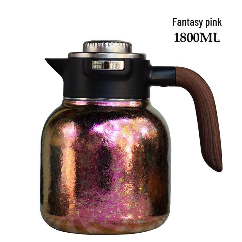 Large Capacity 1800ml Pure Titanium Tea Pot with Temperature Display for Health Stewing and Brewing