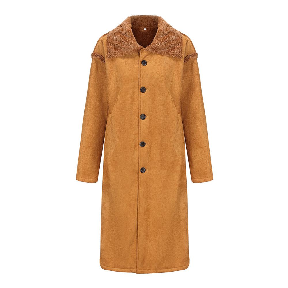 Herbst/Winter Kollektion: Herren Wildleder Plüsch Leder & Pelz Jacke - Verdickt, Warm, Integriertes Design