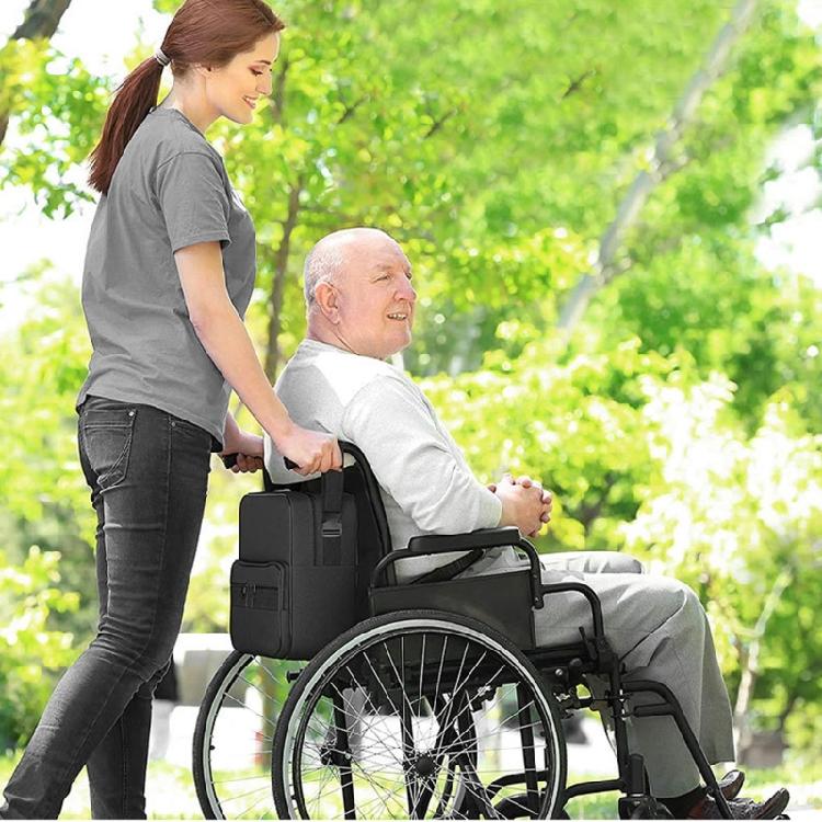 Senior Friendly Wheelchair Bag Wheelchair Side Pouch Waterproof Storage Large Capacity Travel Accessory