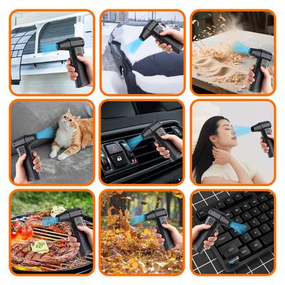 Garden Clean Tools Portable BBQ Air Blower Air Duster Turbo Fan 400000rpm Blow/Sunction Multi Tools Car Vacuum Cleaner Cordless