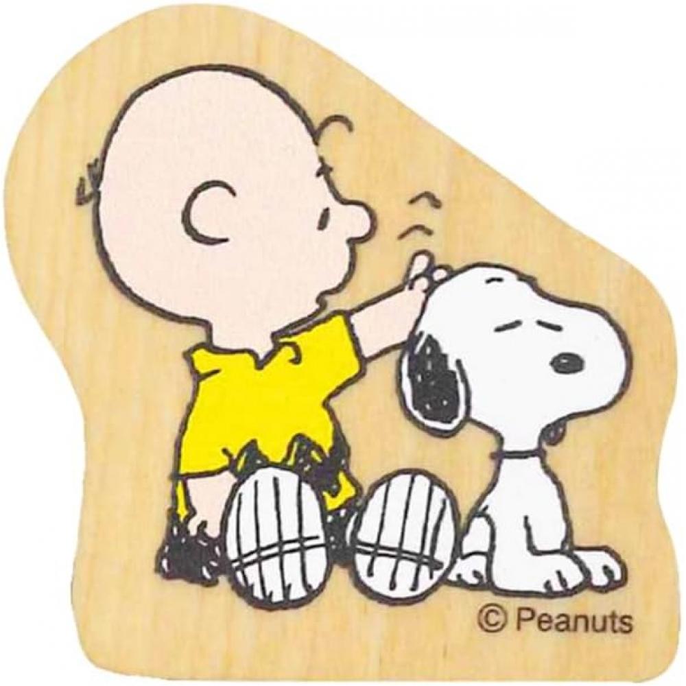Snoopy Children S Wood Piece Stamp Charlie Brown And Snoopy  Nadenade  2283
