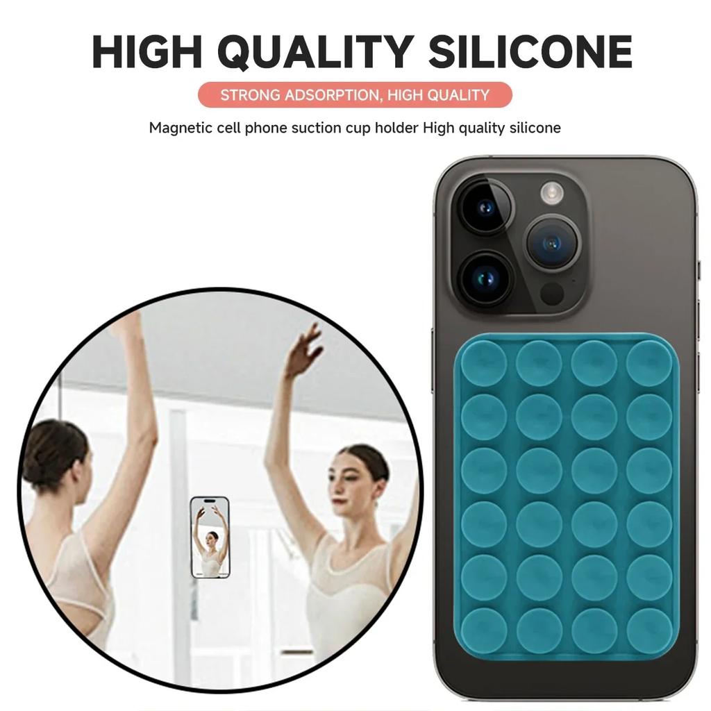 Double Side Silicone Suction Pad For Mobile Phone Fixture Suction Cup Backed Adhesive Silicone Rubber Sucker Pad For Fixing Tool