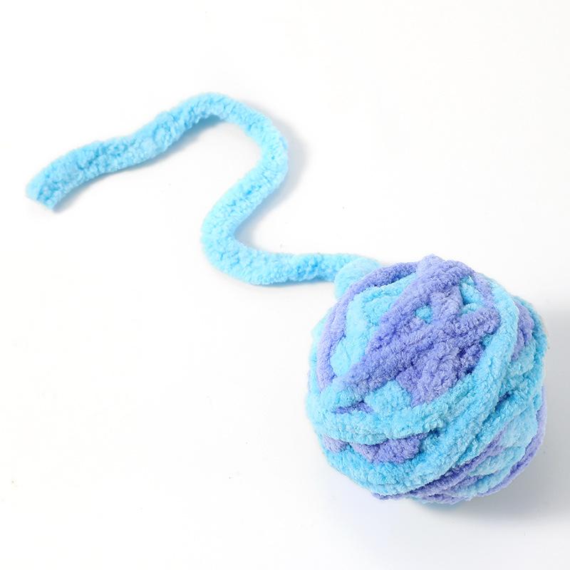 Funny Cat Toy Ball Plush Bell Ball Cat Toy Pet Bite-resistant Interactive Wool Funny Cat Ball