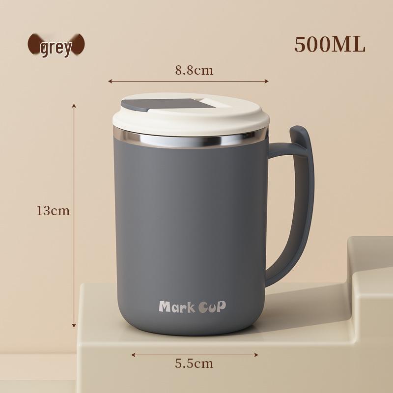 Yuedis 304 Stainless Steel Double-Layer Anti-Scald Creative Coffee Mug