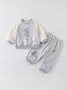Spring 2026 Baby Boys' Cartoon Hoodie and Pants Two-Piece Set