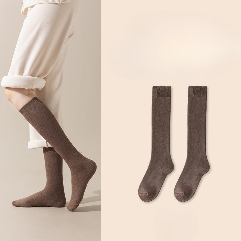 Women's High Socks, Thickened and Warm Thigh Knee Pads for Autumn and Winter. Half-length Socks That Reach The Knees In Winter