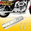 Universeller Motorradrohr-Hitzeschutzschild Silber Für Honda Kawasaki Dirt Bike