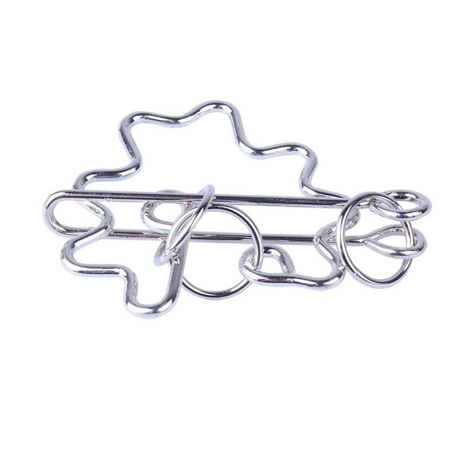 

Связанные металлические кольца IQ Brain Teaser Puzzle Fidgets Toy Unlocked Links Сенсорная образовательная игрушка для взрослых и детей Игра для развития интеллекта C