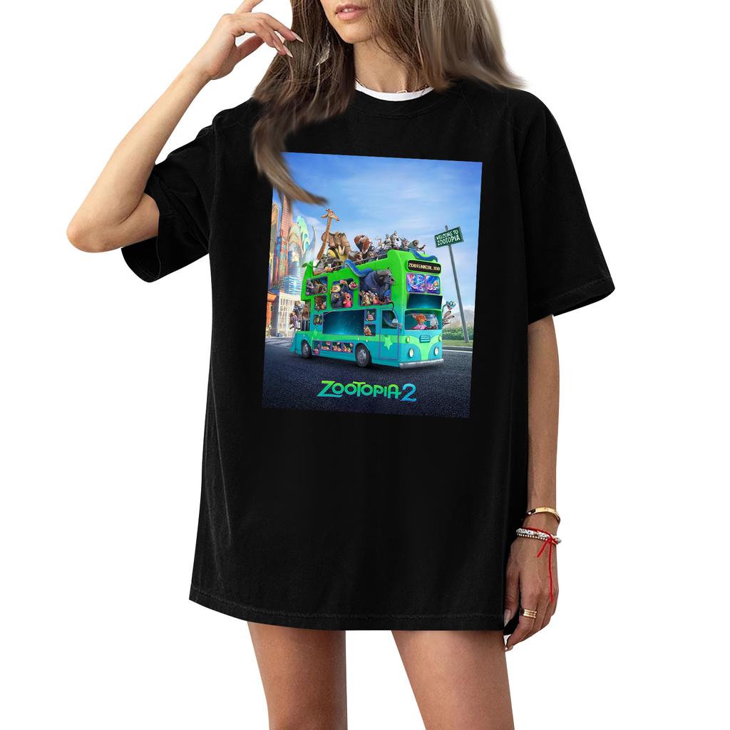 Women's Casual Fashion Round Neck Printed Short Sleeve T-Shirt Top