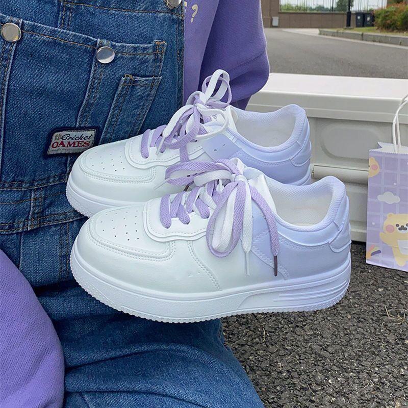 White Shoes Women's Summer Wear New Sports Shoes Breathable Student All-Match Board Shoes