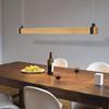 Lampe à suspension LED - NETTLIFE - 100 cm - Bois clair - Dimmable - Style scandinave