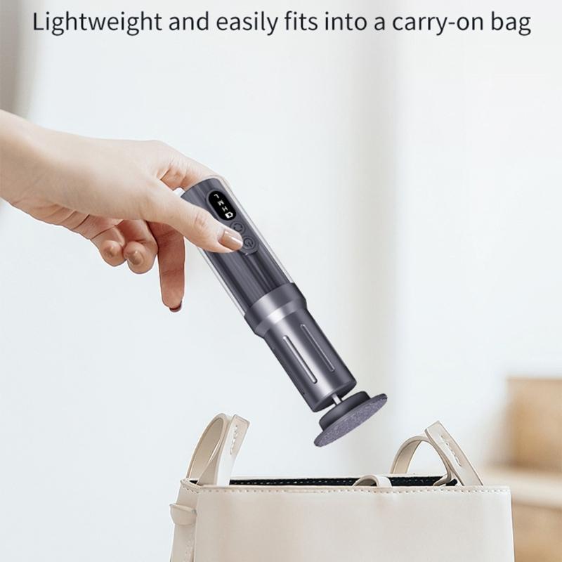 Rechargeable Two Head Callus Remover With Glass Abrasive Heads And Digital Display