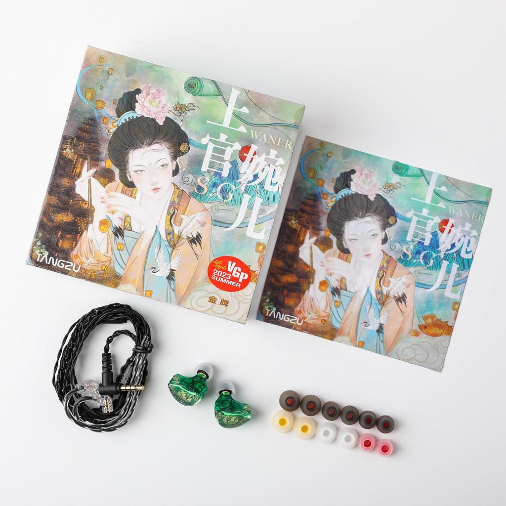 LINSOUL TANGZU Dynamic Diaphragm Monitors with Wan'er S.G High-End In-Ear (Green - Microphone)