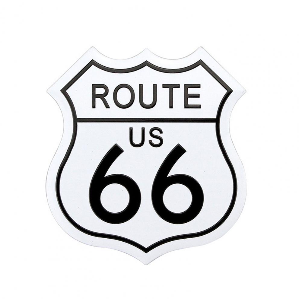 Vinyl Sticker Aluminum Car Sticker White Ornamental Delicate Route 66 Sticker Vinyl Decal белый