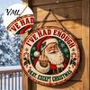 DIY Holiday Gift Accessories Santa Christmas Metal Hanging Sign, This Is My Merry Place Xmas Wall Party Fireplace Decor Plaque, Ornament for