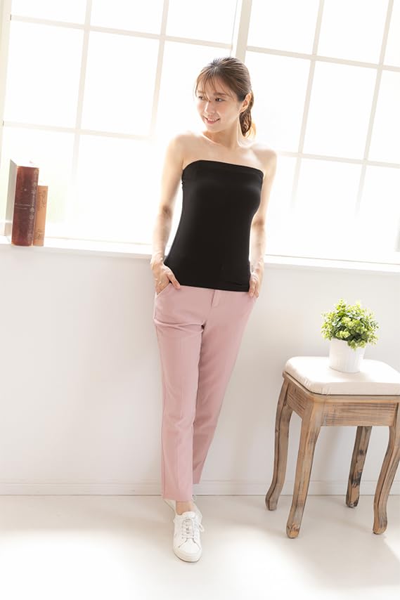 Sint M Tube with Cups and Removable Straps Camisole, Top, Strapless, Straps, (L, White)