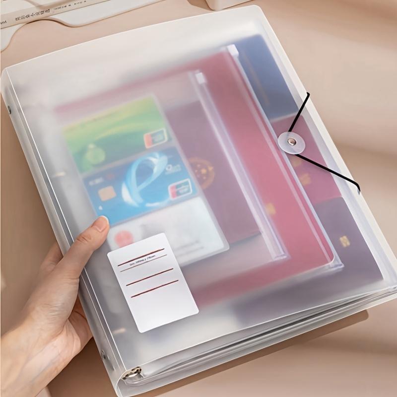 Durable Waterproof Zipper Binder, Plastic Material, Secure Lock Closure, Essential Documents Organizer