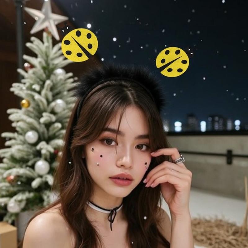 Lady Bugs Costume Accessories,Lady Bugs Costume Lady Bugs Glasses Lady Bugs Headband Fairys Wand for Halloween Dress up Cosplay