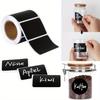 120pcs Black Waterproof Reusable Blackboard Rectangle Sticker Labels for Jewelry Name Price Display Tag Small Business Packaging