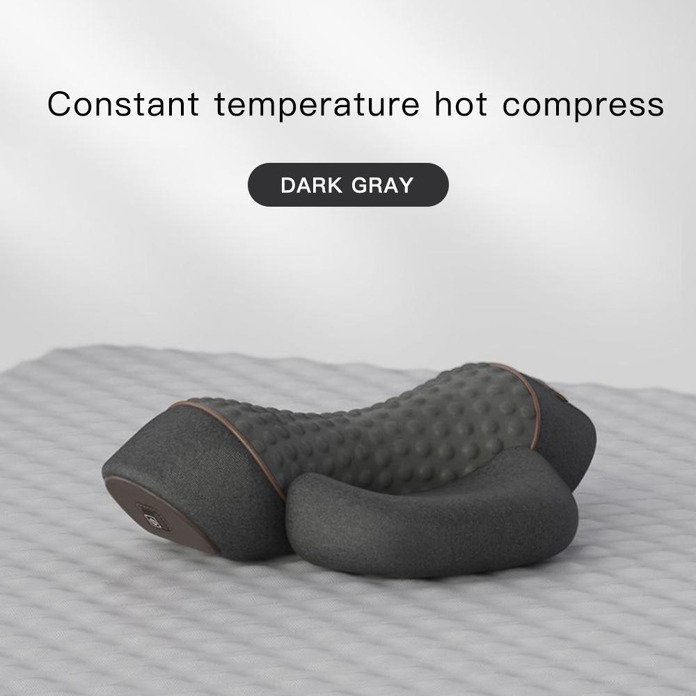 Elektrisches Nackenmassagekissen Heiße Kompresse Vibrationsmassage Rücken Nacken Traktion Entspannung Schlafkissen Wirbelsäulenstütze Entspannung Massag