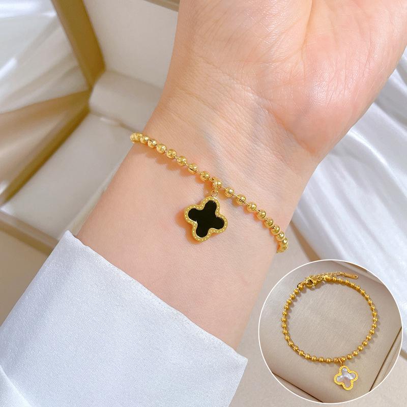 Furnace Real Gold Zircon Hip-Hop Bracelet Gold Fashion Temperament Korean Version Simple Luxury Niche