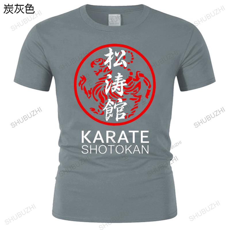 Mens Summer Brand Shotokan Karate Martial Ar ShortSleeve Tshirt New Cotton Karate Exercise Uniforms Tops vintage T Shirt