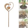 Heart Shape Rural Iron Garden Stakes Decorative Ground Stake Weather Resistant Iron Art Decors Wedding Lawn Landscape