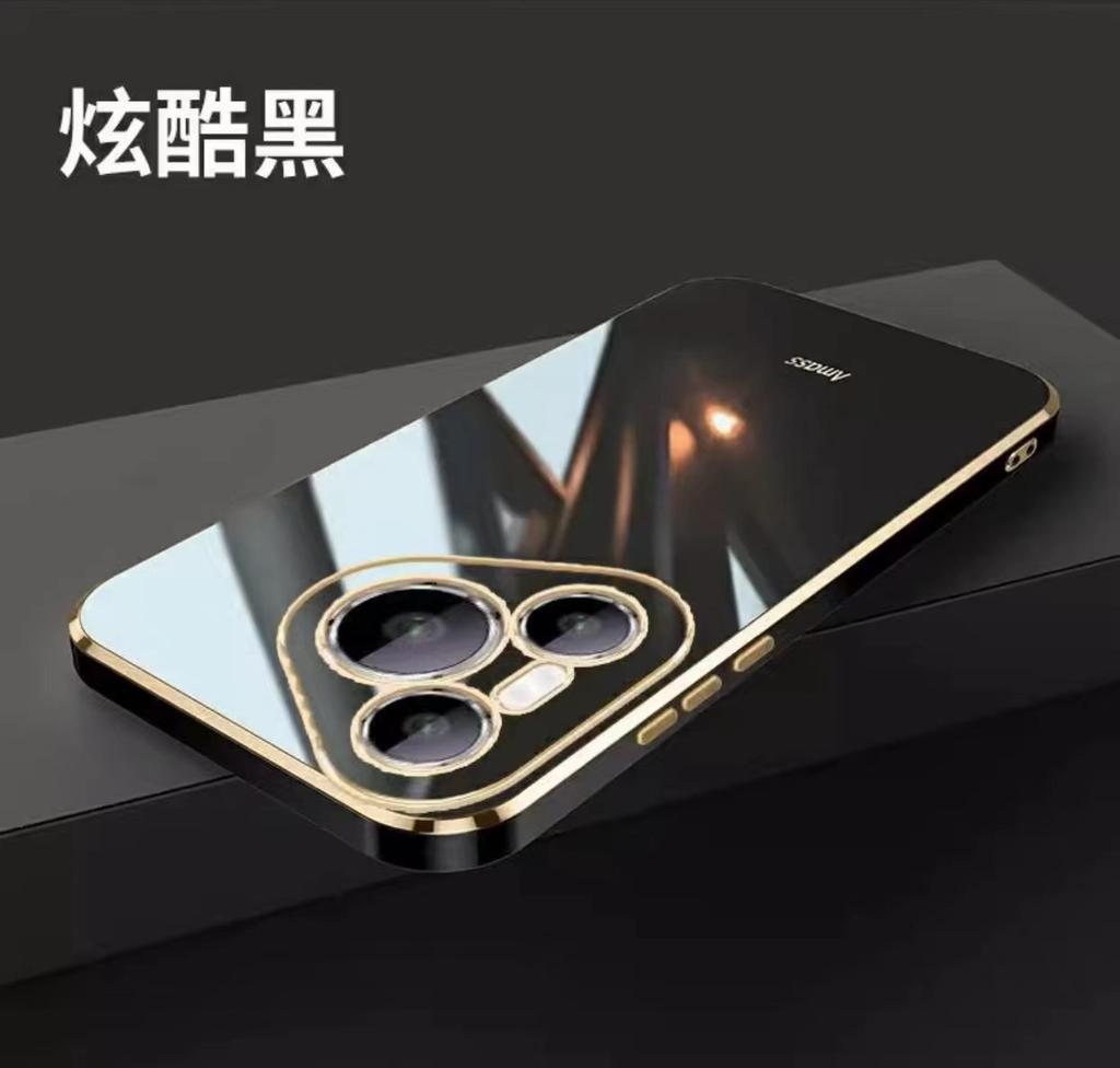 Applicable To Huawei Pura70 Mobile Phone Case Lens All-inclusive Straight Edge Electroplating Pura70ultra Solid Color Soft Case Anti-drop