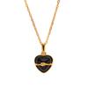 Original Niche S925 Sterling Silver Natural Black Agate Colored Treasure Pendant Heart-Shaped Love Bracelet Female Xiaohongshu Beaded