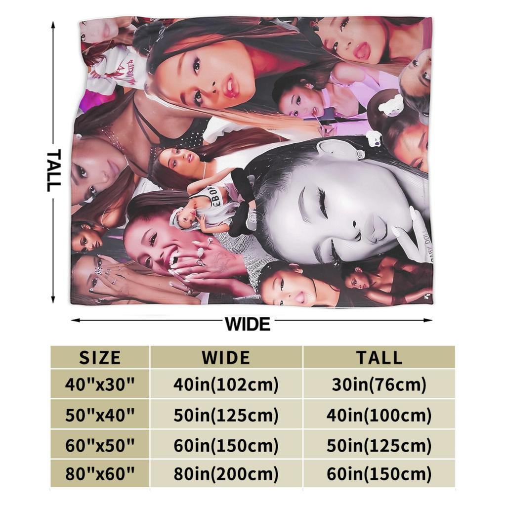 The Best Singer Ariana Blanket Fleece Summer Air Conditioning Grande Pop Music R&B Multifunction Ultra-Soft Throw Blanket Quilt