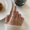 S925 Elegant Adjustable Sterling Silver Ring For Women Featuring Minimalist Geometric Design