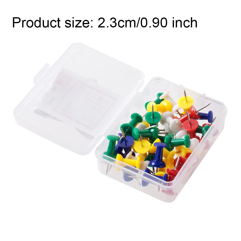 35x Push Pin Set - Wide Application Durable Convenient ABS Multicolor Painting Cork Pin Decorative Map Pin Maps Push Pin