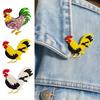 Chicken Rooster Brooch Pin, Acrylic Lightweight Farm Animal Jewelry, for Backpacks Hats Jackets Thanksgiving