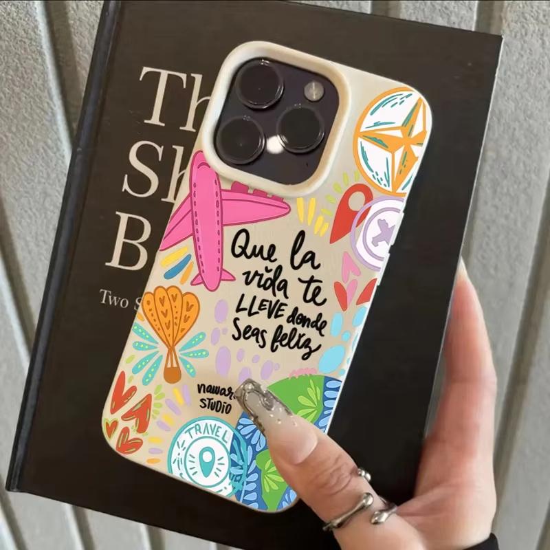 

Graffiti Travel Airplane Pattern Phone Case for Samsung S25 S24 S23 S22 S21 S20 Note20 FE Ultra Plus 5G Shockproof Cover S25 Ultra 5G