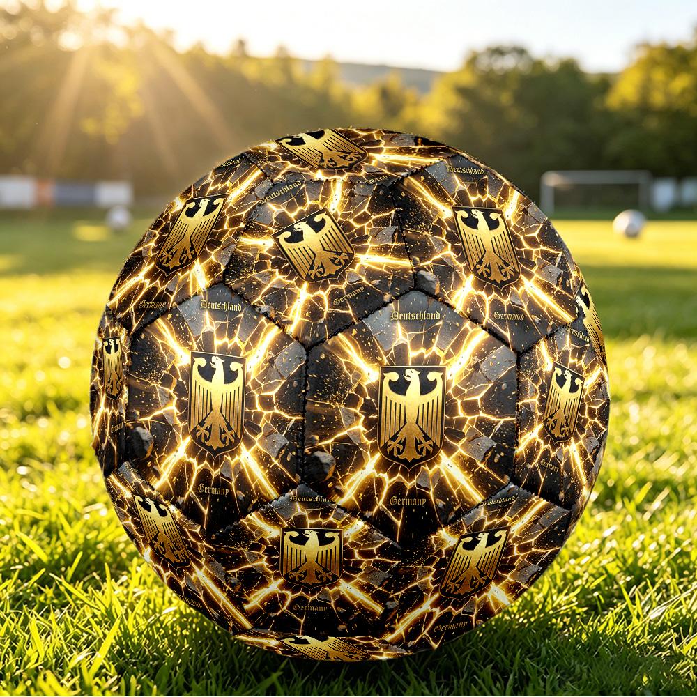 Germany Football Printed Size 5 Soccer Ball Wear Resistant Standard Adult Training Football Fan Gift for Indoor Outdoor Match Sports