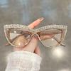 Rhinestone Trendy Reading Glasses for Women Retro Square Cute Sturdy Computer Womens Cat Eye Glasses