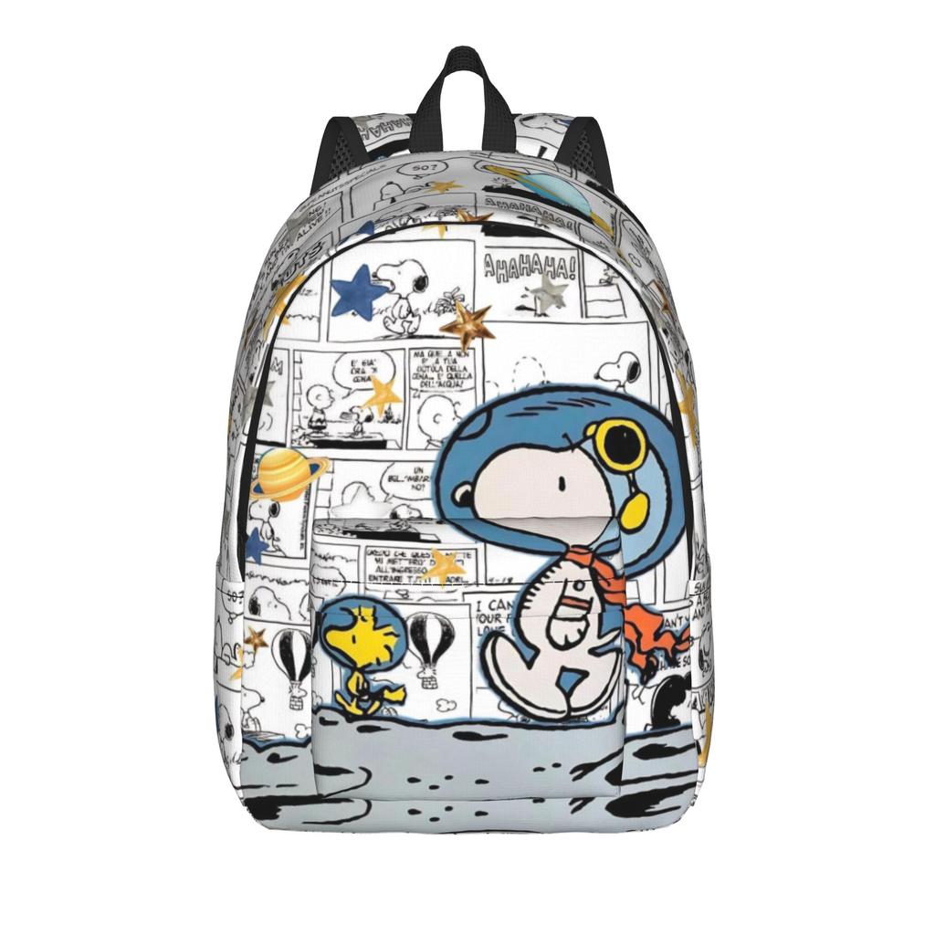 Snoopys Floral Encounter Backpack for Men Women Fashion High School Work Daypack Laptop Computer Shoulder Bag Outdoor