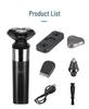 Men's 3-in-1 Electric Shaver with Digital Display, Water-Washable 3D Floating Cutter for Beard