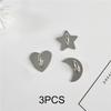 2/3/4PCS Metal Moon Star Phone Charm Holder Self Adhesive Mobile Phone Case Finger Ring Heart Phone Case DlY Decorative